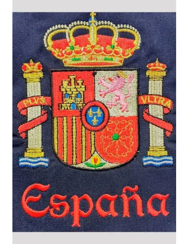 Delantal España Bordado Azul Marino