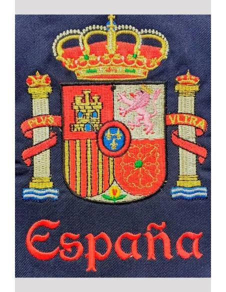 Delantal España Bordado Azul Marino