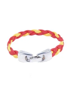 Pulsera Bandera España Piel Trenzada 2