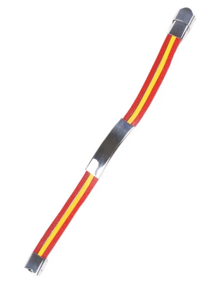 Pulsera Bandera España Piel 3 Cordones