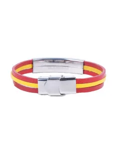 Pulsera Bandera España Piel 3 Cordones 2