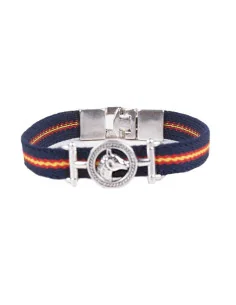 Pulsera Bandera España Elástica Caballo Azul