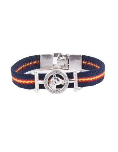 Pulsera Bandera España Elástica Caballo Azul