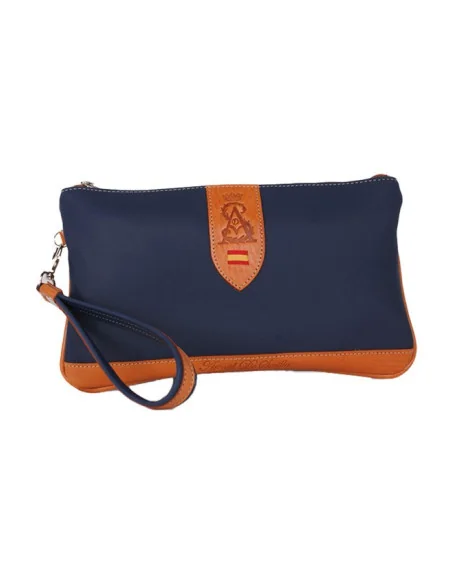 Cartera Bandera España de Mano Piel de Potro Marino