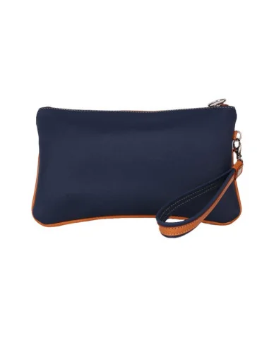 Cartera de Mano Piel de Potro Azul Marino | Bandera España | ADS