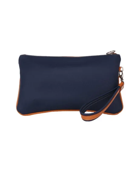 Cartera de Mano Piel de Potro Azul Marino | Bandera España | ADS