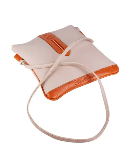 Bandolera Bandera España Piel de Potro Beige
