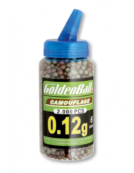 Airsoft Bolas 0.12g 2000 pcs 6mm Goldenball