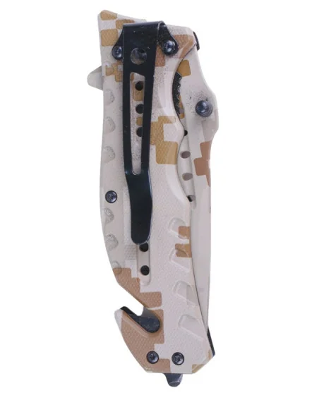 Navaja Táctica Bandera España Camo Arena FOS