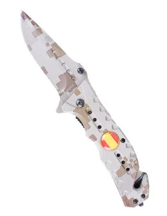 Navaja Táctica Bandera España Camo Arena FOS 2