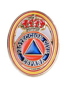 Pin Ovalado Protección Civil Bandera España