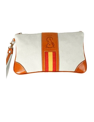 Cartera de Mano Lona - Beige