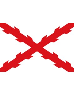 Bandera Cruz Borgoña o Cruz de San Andres en Satén