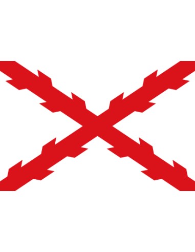 Bandera Cruz Borgoña o Cruz de San Andres en Satén