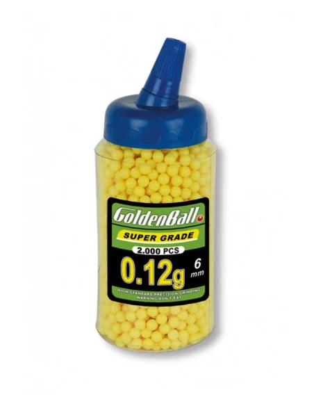 Airsoft Bolas 0.12g 2000 pcs 6mm Goldenball