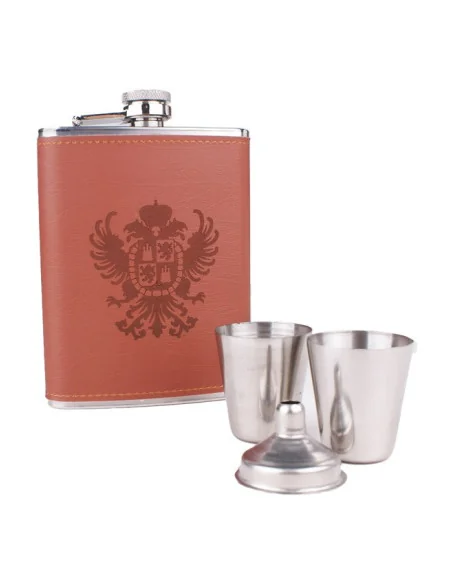 Set Petaca Y Vasos Escudo Toledo