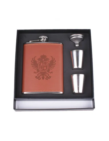 Set Petaca Y Vasos Escudo Toledo