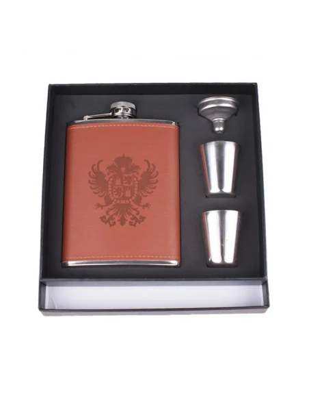 Set Petaca Y Vasos Escudo Toledo