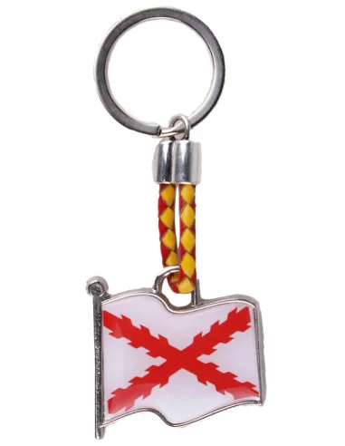 Llavero Bandera Cruz Borgoña