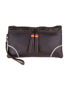 Cartera De Mano Cuero Engrasado Bandera España 2
