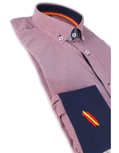 Camisa Vichy Burdeos Bandera España