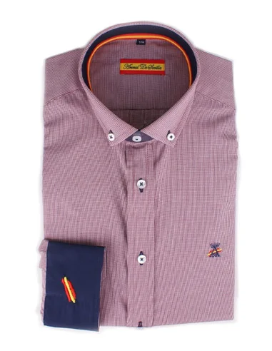 Camisa Vichy Burdeos Bandera España