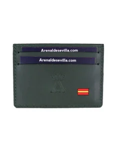 Tarjetero Bandera España Piel - Verde