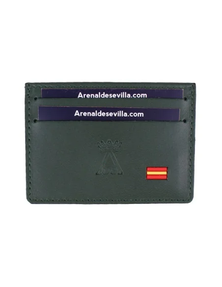 Tarjetero Bandera España Piel - Verde