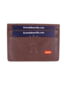Tarjetero Bandera España Piel - Marrón