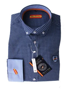 Camisa Cuadros Marino Bandera España 2