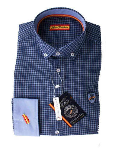 Camisa Cuadros Marino Bandera España