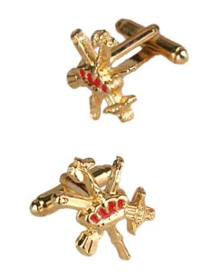 Gemelos Escudo Legión Dorado