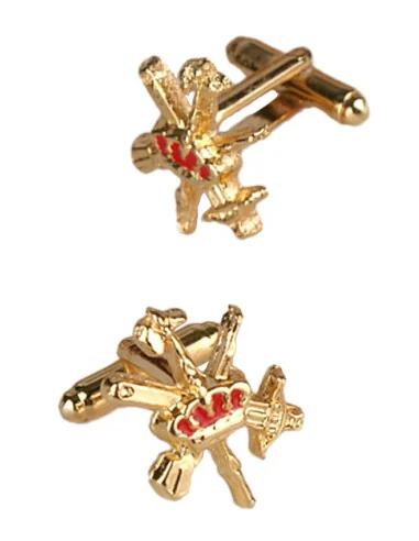 Gemelos Escudo Legión Dorado
