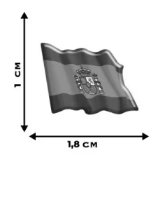Pack de 3 Pegatinas Bandera España Actual Ondeante con Volumen 2