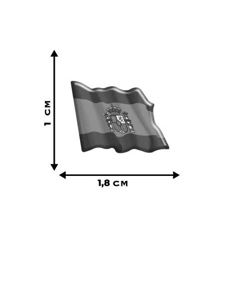 Pack de 3 Pegatinas Bandera España Actual Ondeante con Volumen