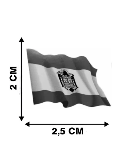 Pegatina Bandera España Águila San Juan Ondeante x2