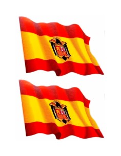 Pegatina Bandera España Águila San Juan Ondeante x2