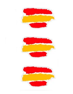 Pegatinas Pack 3 Unidades Bandera España Trazos