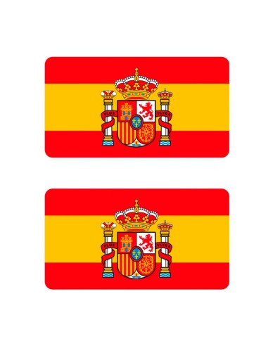 Pegatina Bandera España Actual Plana x2