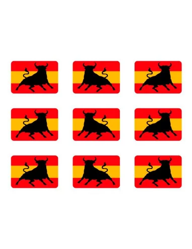 Pegatinas Mini Pack de 9 Toro España