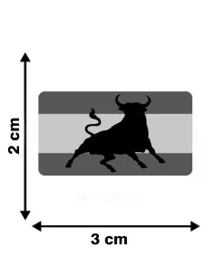 Pegatina Bandera España Toro x4 2