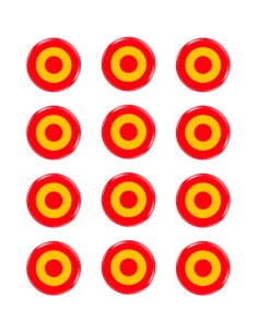 Pegatina Pack Bandera España sin Escudo con Relieve