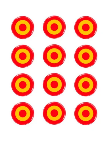 Pegatina Pack Bandera España sin Escudo con Relieve