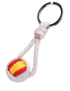 Llavero Bola Cuerda Bandera España Beige