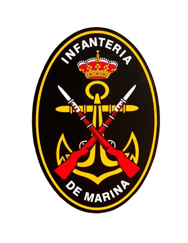 Pegatina Infantería Marina Ovalada Mediana