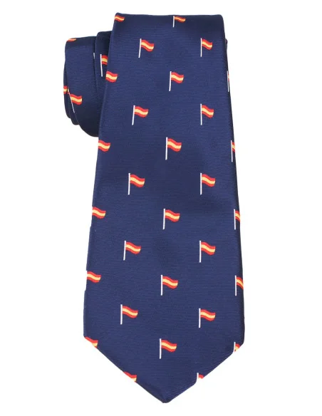 Corbata Bandera España Mástil Azul Marino