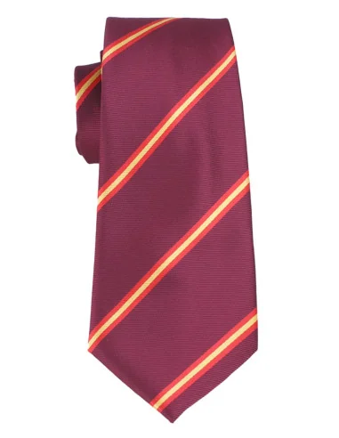 Corbata Bandera España Diagonal Burdeos