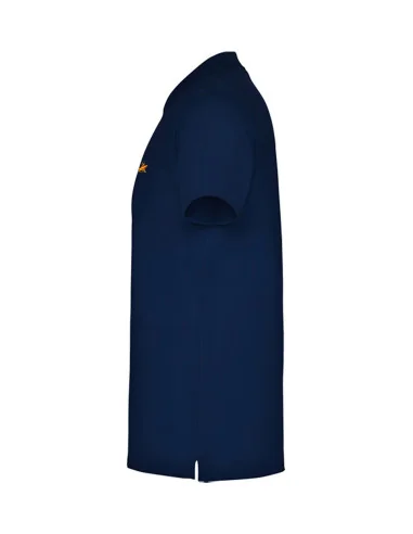 Polo bandera de España básico de punto piqué azul marino