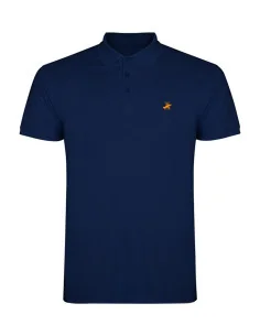 Polo bandera de España básico de punto piqué azul marino 2