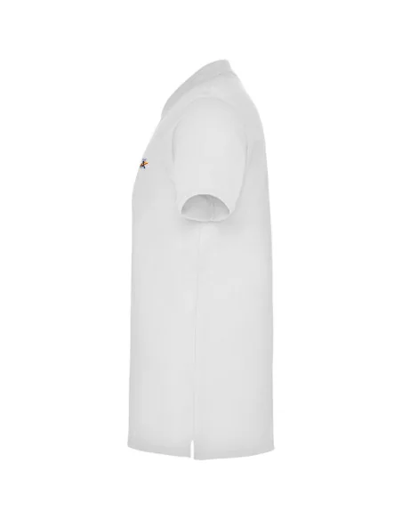 Polo bandera de España básico de punto piqué blanco